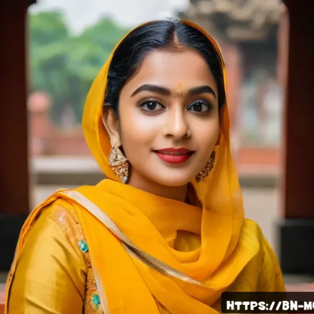 뮤지컬 배우를 위한 네트워킹 전략 - A vibrant scene of a young Bengali musical theater artist actively engaging on social media platform...