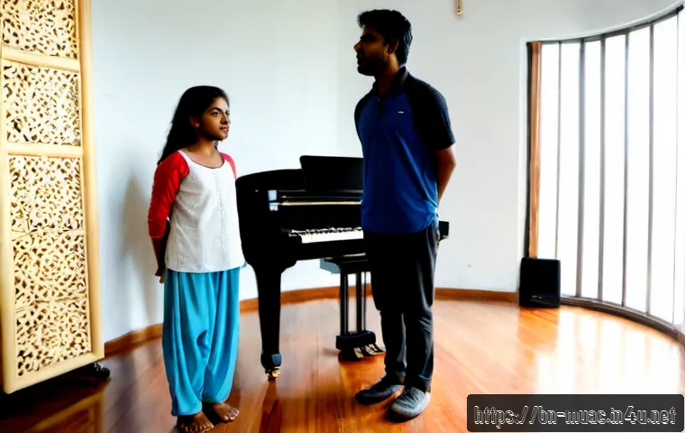 뮤지컬 배우 보컬 트레이닝 가이드 - Photorealistic vocal training session in a contemporary Dhaka rehearsal studio, a Bengali musical th...
