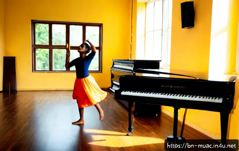 뮤지컬 배우의 스킬 셋 업그레이드 - Photorealistic Bengali musical theatre performer practicing expressive singing and stage movement in...